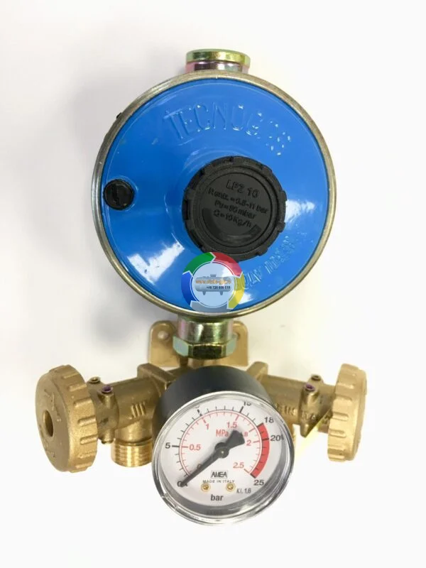 Kit minicentralina GPL cu regulator GPL 10kg/h si manometru Tecnogas