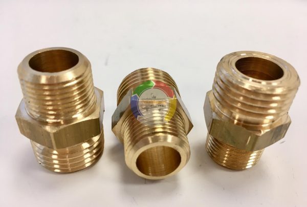 Niplu 3/8M (CH25 sau W20x1/14) filet STANGA - 3/8M filet DREAPTA