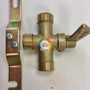 Inversor manual GPL tip robinet cu 2 intrari si o iesire, suport fixare pe perete inclus